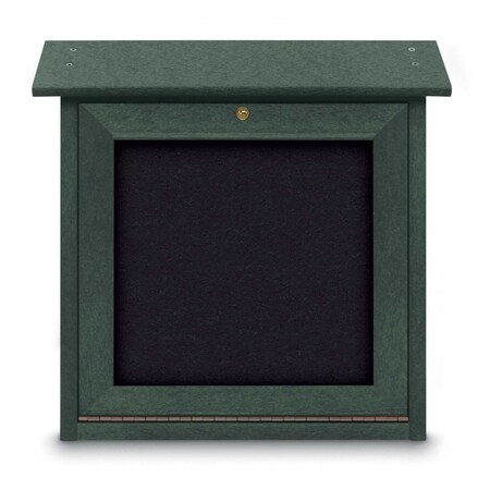 United Visual Products Outdoor Enclosed Combo Board, 48"x36", Black Frame/Grey & Ultramarine UVCB4836ODB-GREY-ULTMAR